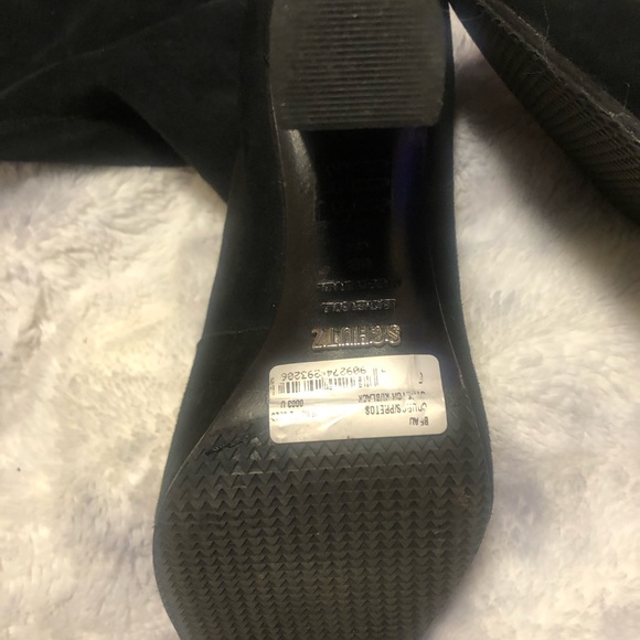 Schutz over the knee high heel suede boots size 6 tassel detail - Picture 4 of 9